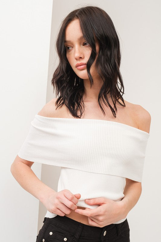 Ivory Off Shoulder Top