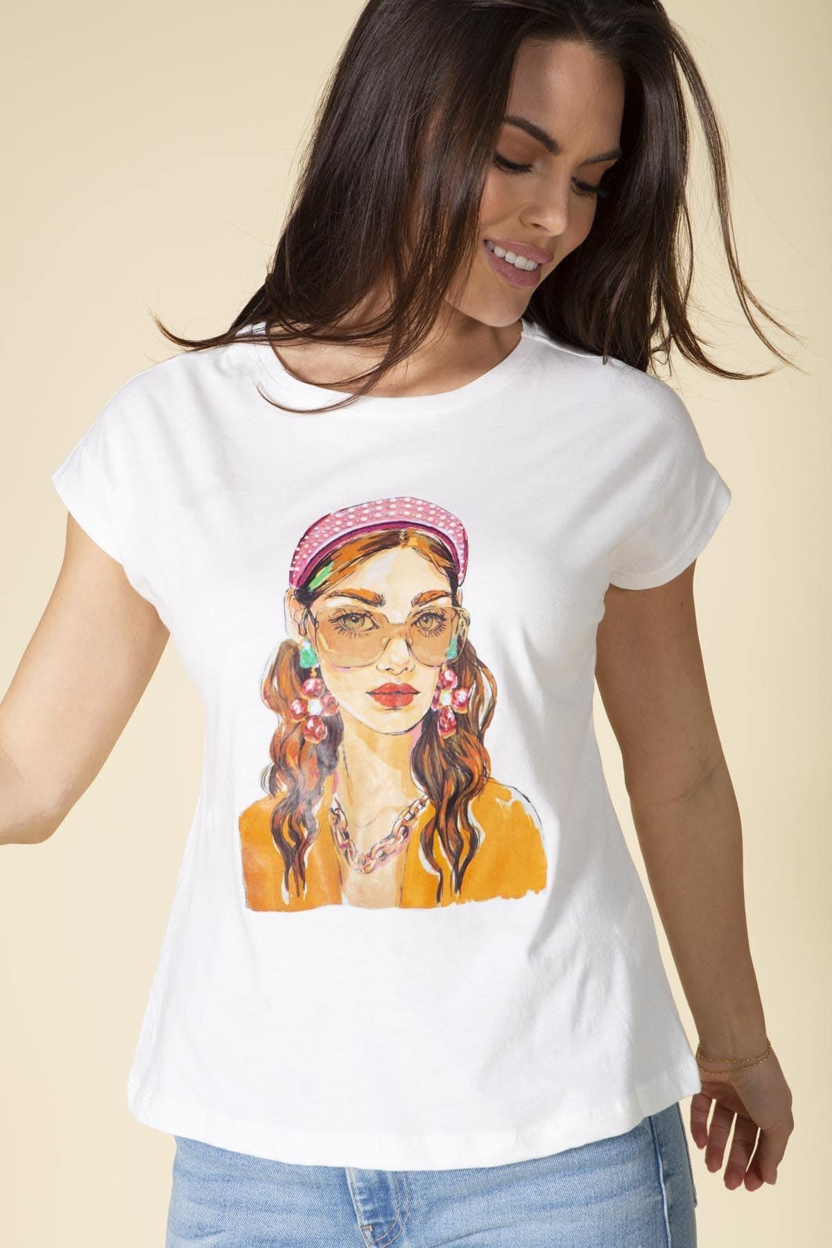 Orange Details Girl T-Shirt