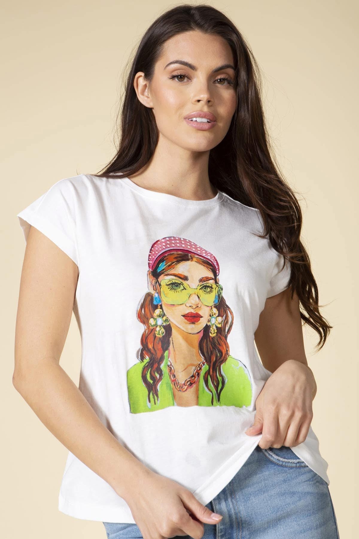 Green Details Girl T-Shirt