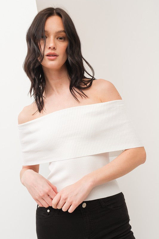 Ivory Off Shoulder Top