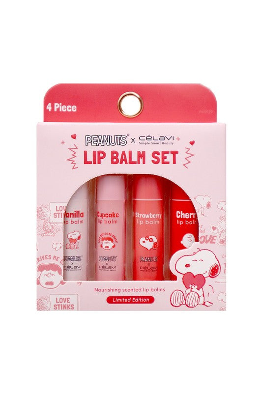 Peanuts 4pc Lip Balm Set