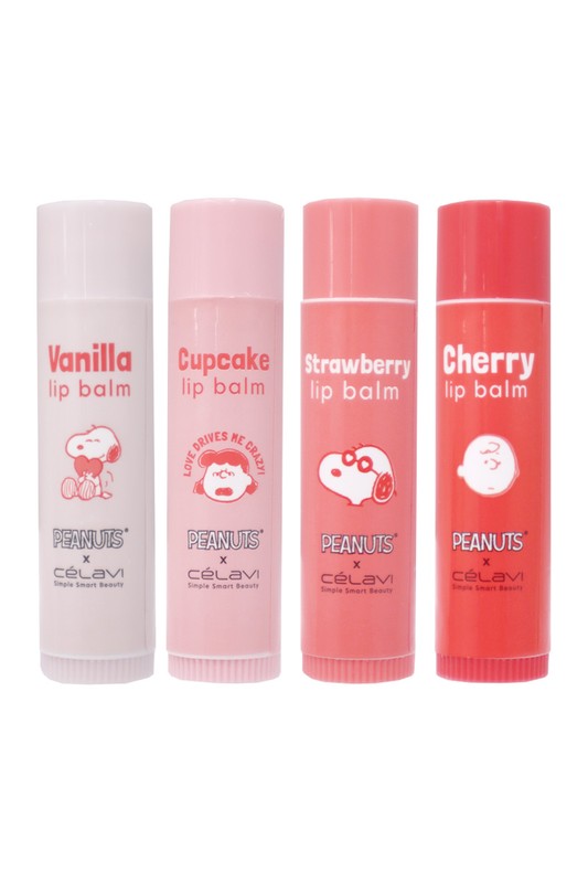 Peanuts 4pc Lip Balm Set