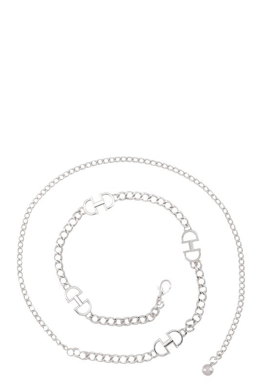 Double D Design Linked Metal Belt