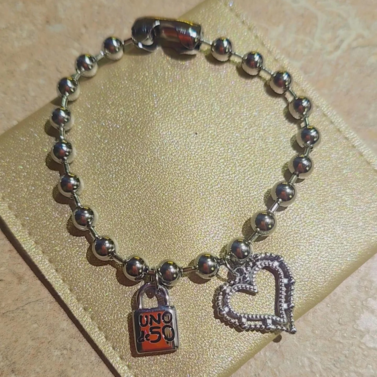 Lock and Heart Brilliant Bracelet