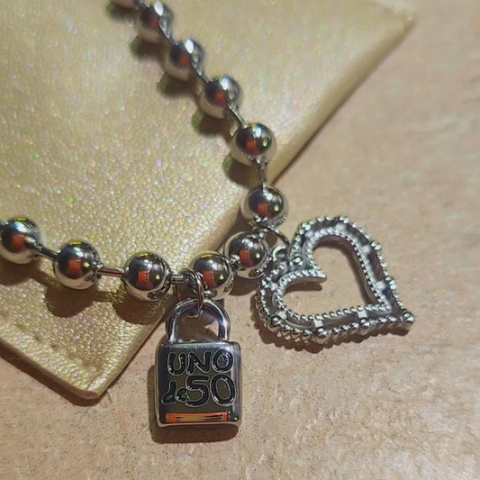 Lock and Heart Brilliant Bracelet