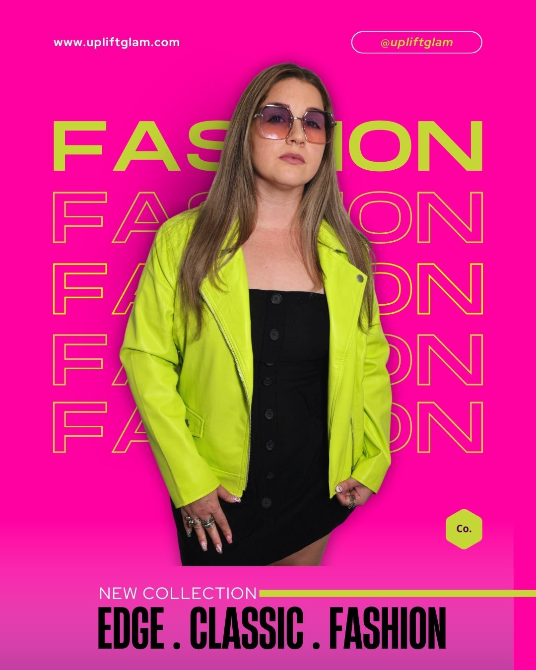 Moto Faux Leather Jacket - Neon Green