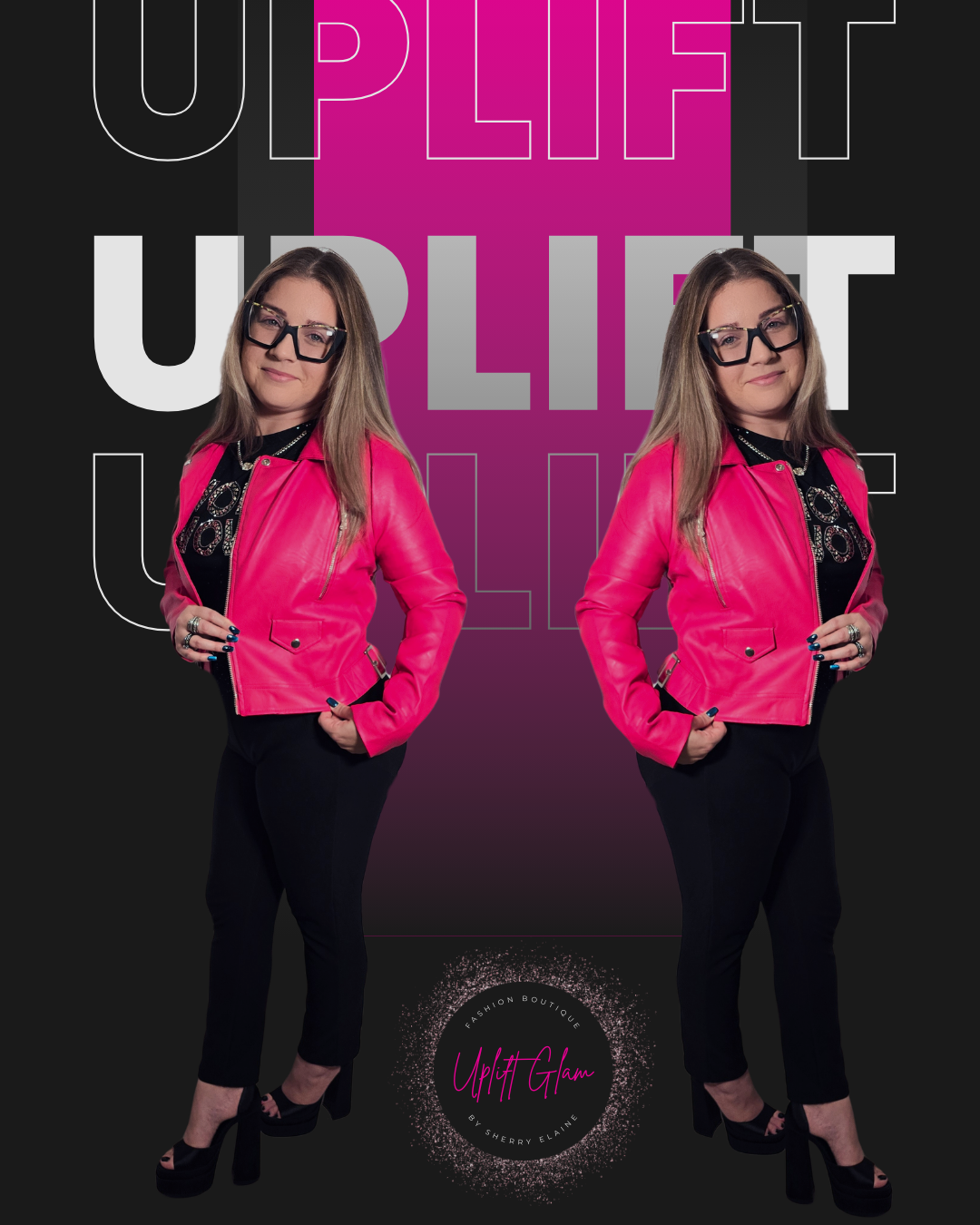 Juniors' Moto Faux Leather Jacket - Fucshia