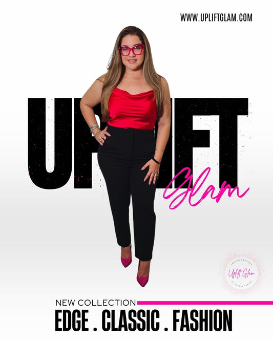 Red Solid Satin Casual Stretch Top