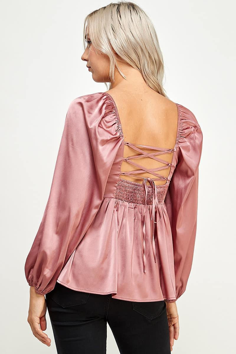Pink Satin Blouse