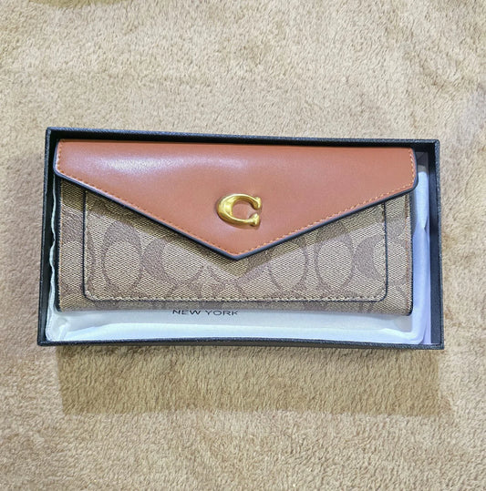 Luxury Multi Essential Wallet - Brown and Cream