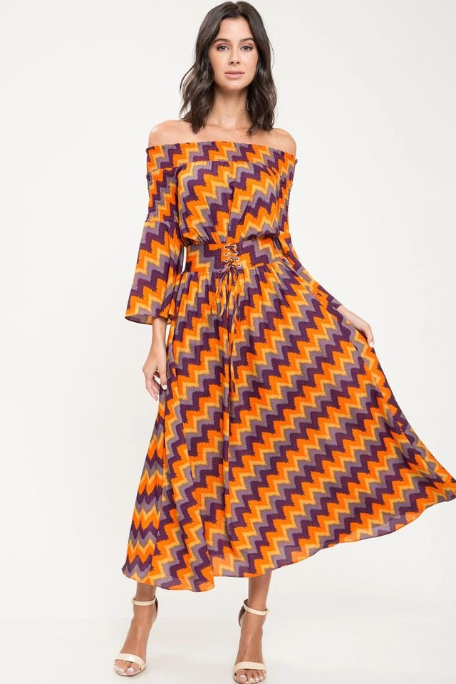 Abstract Maxi Dress
